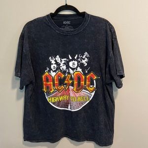 Men’s Medium AC/DC Shirt Acid Wash